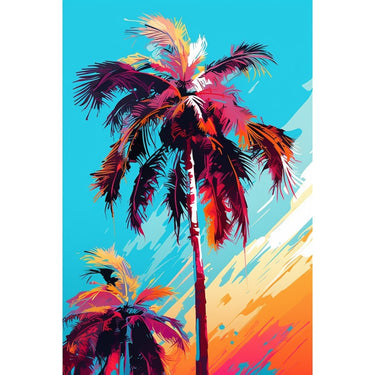 Colorful Palm Tree canvas